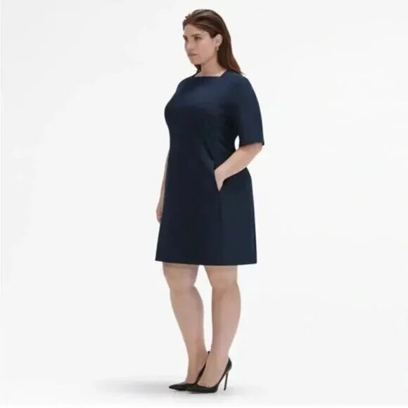 MM La Fleur Emily Dress in Galaxy Navy Blue - Size +1 (1X)/14W - NWT - Picture 3 of 8